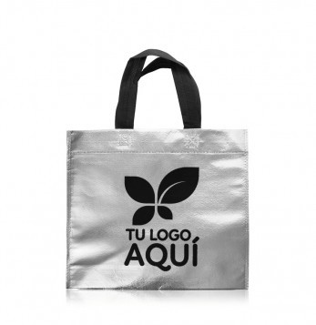 ECO BOLSA PLATEADA 30X30