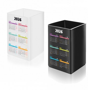 Portalápiz con calendario 2026