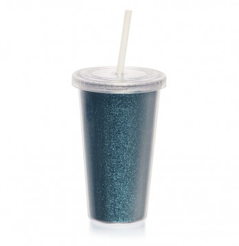 VASO TERMICO STAR GLITTER TURQUESA